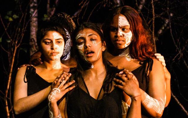 Three performers from the production BAME Medea
